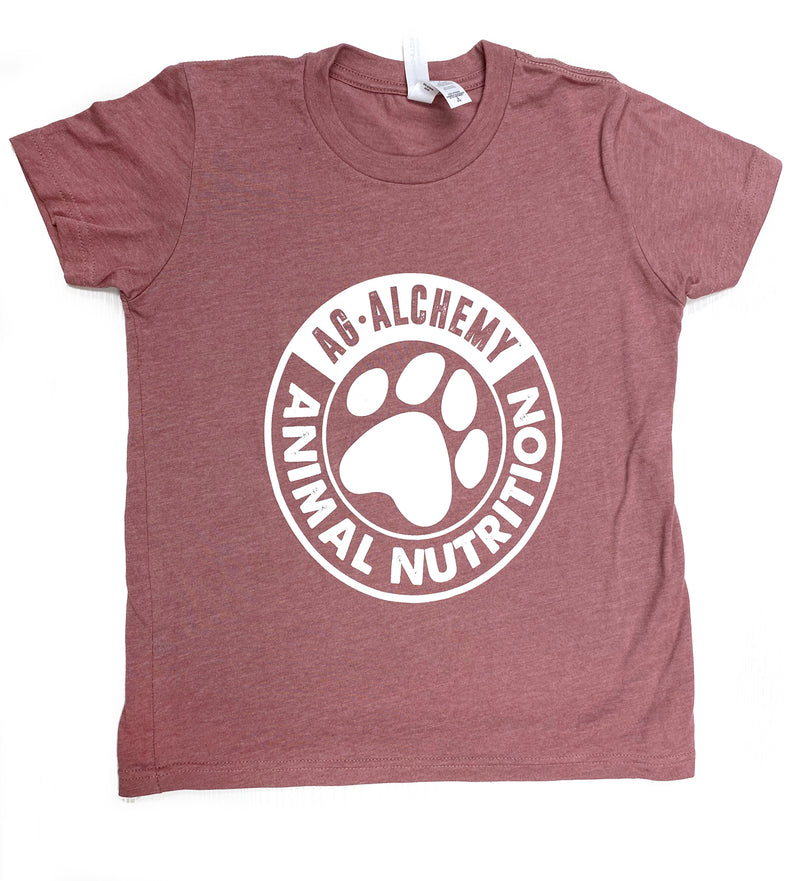 Ag-Alchemy Animal Nutrition Short Sleeve T-Shirt - Kids - Pink Paw